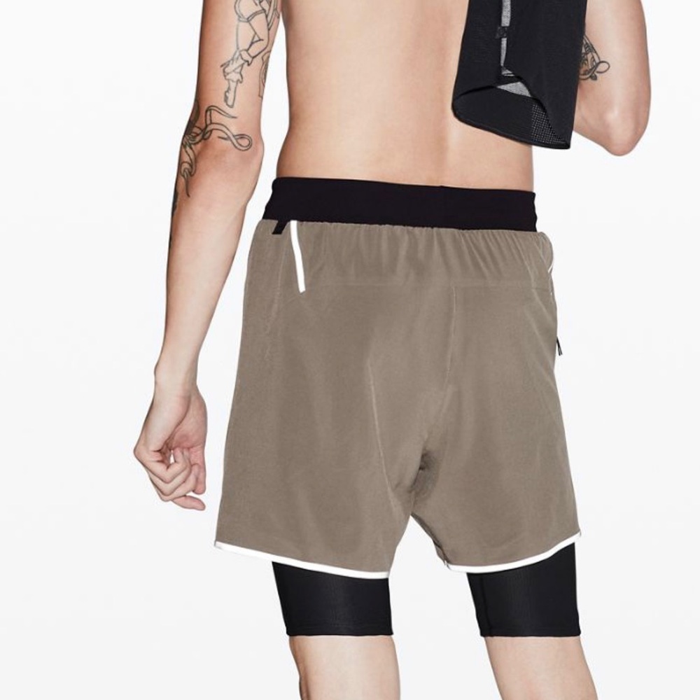 Lululemon Diffract Run Short *Lined Sz Xs In Noma… - image 1